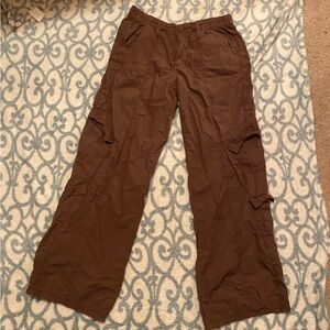 Y2K Brown Baggy Cargo Pants